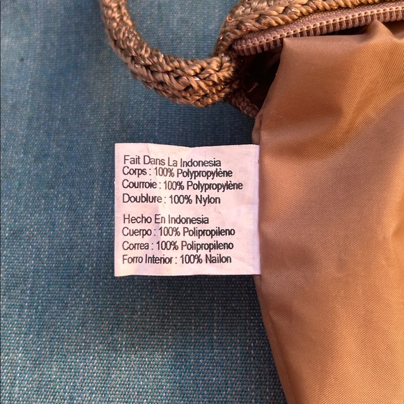 The Sak Vintage Boho Crochet Shoulder Beige Metallic Thread Purse - Picture 5 of 16